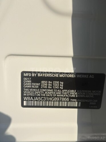 BMW 530 2017, 180,000 km - 2.0 l - Şirvan