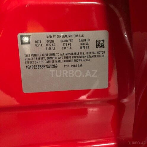 Chevrolet Cruze 2014, 280,000 km - 1.4 l - Gəncə