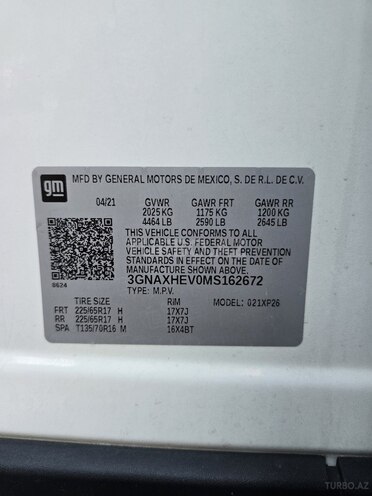 Chevrolet Equinox 2021, 209,000 km - 1.5 л - Bakı