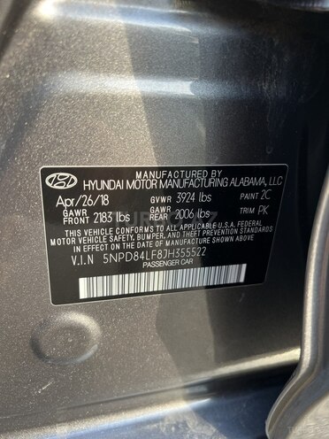 Hyundai Elantra 2018, 78,300 km - 2.0 л - Bakı