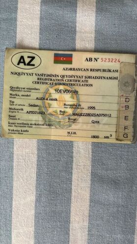Audi A4 1995, 225,000 km - 1.8 l - Bakı