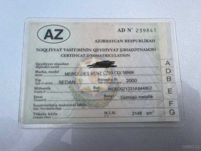 Mercedes C 220 2000, 338,000 km - 2.2 l - Bakı