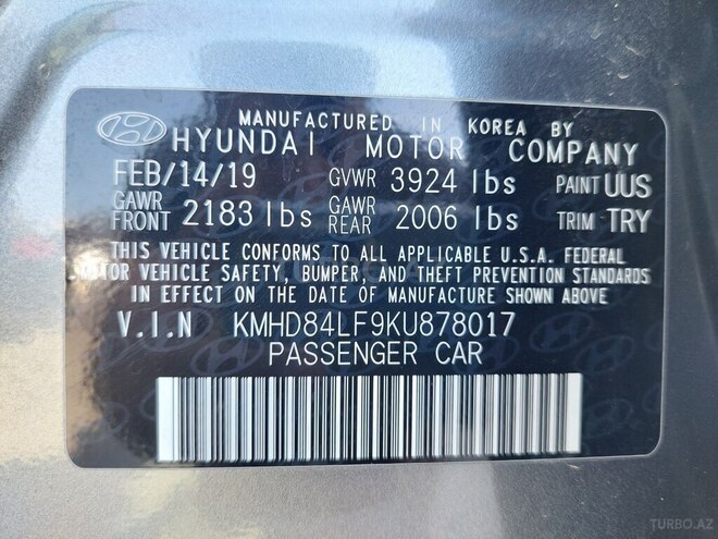 Hyundai Elantra 2019, 102,998 km - 2.0 l - Bakı