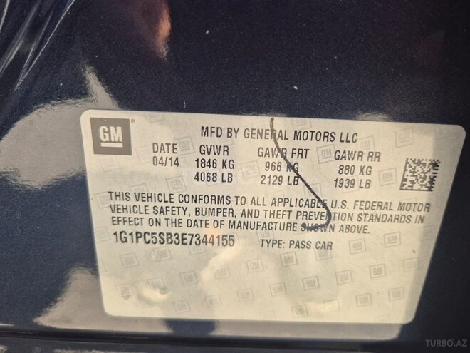 Chevrolet Cruze 2014, 367,000 km - 1.4 л - Bakı