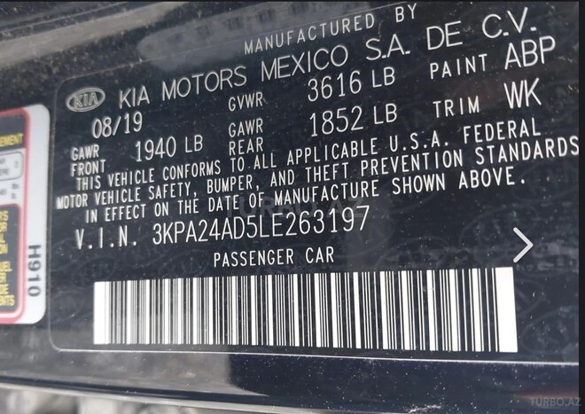 Kia Rio 2019, 78,000 km - 1.6 l - Bakı