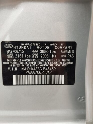 Hyundai Elantra 2015, 133,000 km - 1.8 л - Bakı