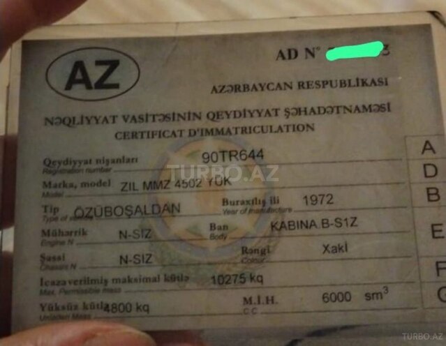 ZIL 130 1972, 111,111 km - 6.0 l - Bakı