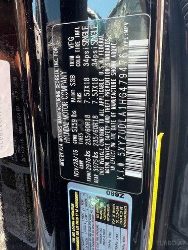 Hyundai Santa Fe 2016, 147,669 km - 2.0 л - Bakı