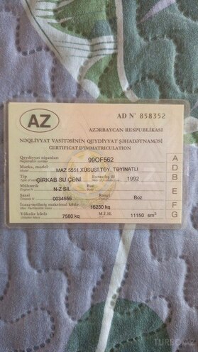MAZ 5549 1992, 362,588 km - 11.0 l - Bakı