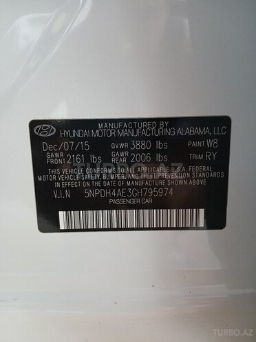 Hyundai Elantra 2015, 140,390 km - 1.8 l - Şəmkir