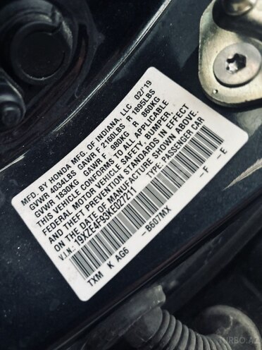 Honda Insight 2019, 107,700 km - 1.5 l - Bakı
