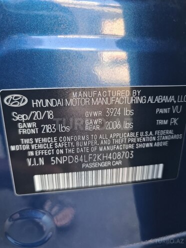 Hyundai Elantra 2019, 125,000 km - 2.0 l - Bakı
