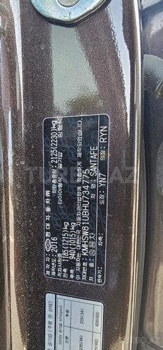 Hyundai Santa Fe 2016, 220,000 km - 2.0 l - Bakı