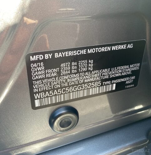 BMW 528 2016, 156,000 km - 2.0 l - Sumqayıt