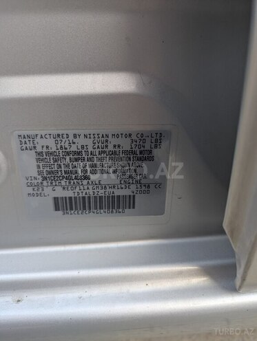 Nissan Note 2016, 103,000 km - 1.6 л - Bakı
