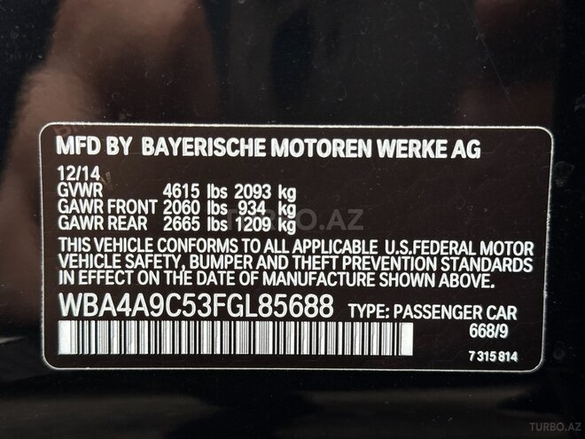 BMW 428 2015, 240,000 km - 2.0 l - Gəncə