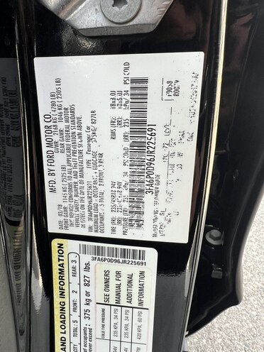 Ford Fusion (North America) 2018, 118,412 km - 2.0 л - Bakı