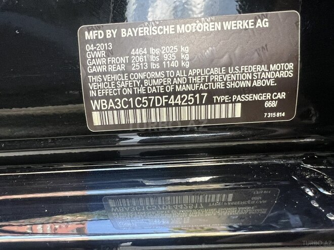 BMW 328 2013, 250,000 km - 2.0 л - Bakı