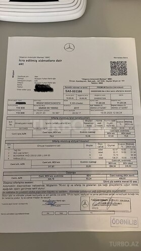 Mercedes E 220 d 2017, 126,000 km - 2.0 l - Bakı