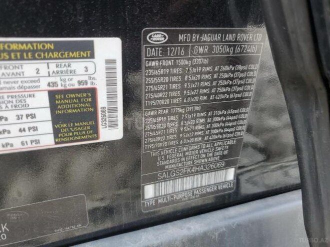 Land Rover Range Rover 2016, 155,000 km - 3.0 l - Bakı