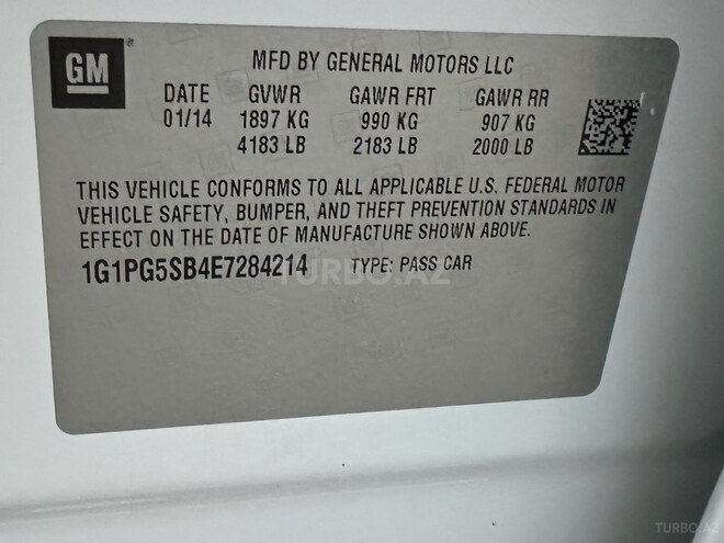 Chevrolet Cruze 2014, 163,008 km - 1.4 l - Bakı