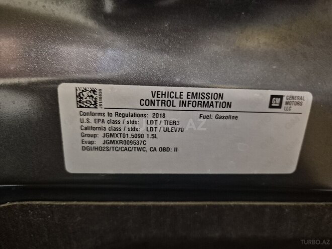 Chevrolet Equinox 2017, 106,200 km - 1.5 l - Gəncə