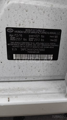 Hyundai Sonata 2016, 218,871 km - 1.6 l - Bakı
