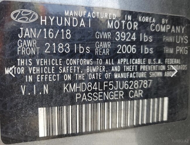 Hyundai Elantra 2018, 157,716 km - 2.0 л - Bakı