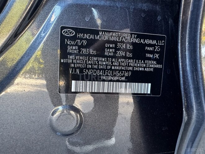 Hyundai Elantra 2020, 98,500 km - 2.0 л - Mingəçevir