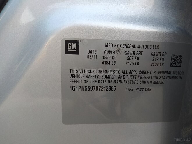 Chevrolet Cruze 2011, 209,000 km - 1.4 л - Gəncə