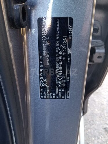 Hyundai Accent 2016, 72,000 km - 1.4 l - Bakı