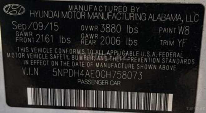 Hyundai Elantra 2015, 111,367 km - 1.8 л - Bakı