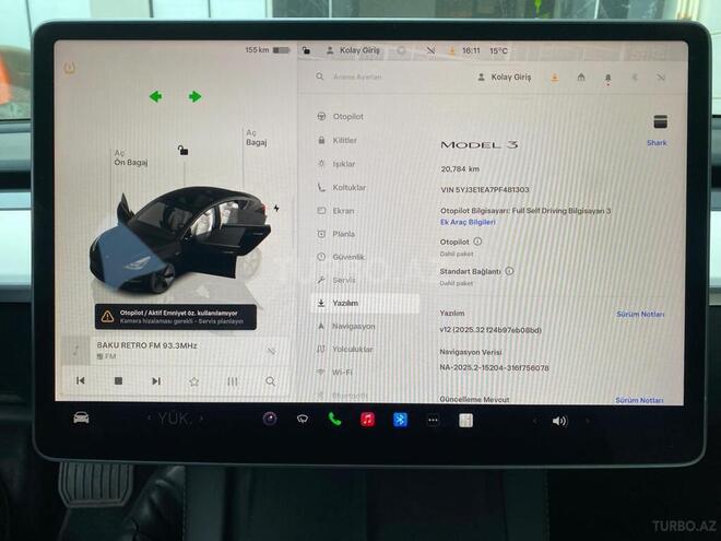 Tesla Model 3 2023, 21,000 km - 0.0 l - Bakı