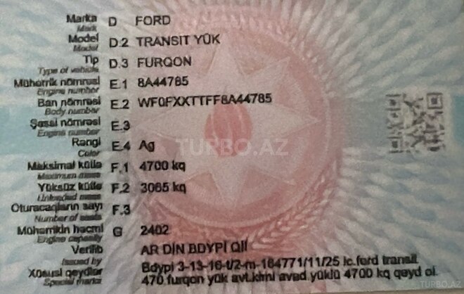Ford Transit 2008, 191,000 km - 2.4 л - Bakı