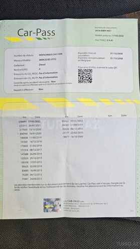 Mercedes Vito 2008, 281,200 km - 2.1 l - Bakı