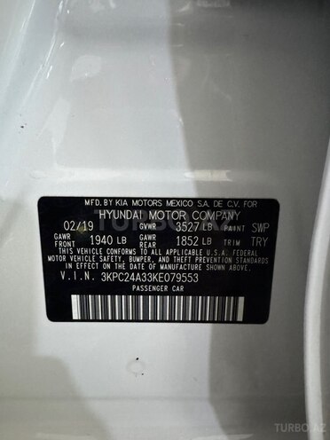 Hyundai Accent 2019, 103,200 km - 1.6 l - Gəncə
