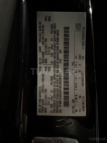 Ford Escape 2019, 288,016 km - 1.5 l - Gəncə