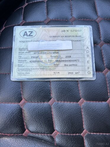 Mitsubishi L200 2008, 360,000 km - 2.5 l - Bakı