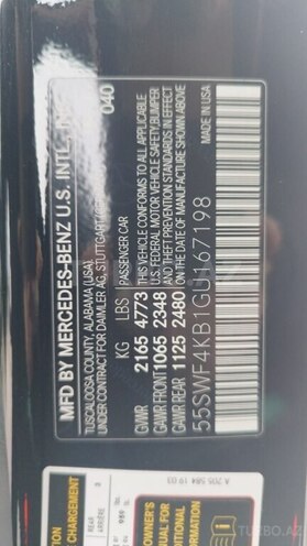 Mercedes C 300 2016, 196,800 km - 2.0 l - Bakı