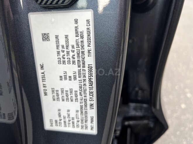 Tesla Model 3 2023, 37,000 km - 0.0 l - Bakı