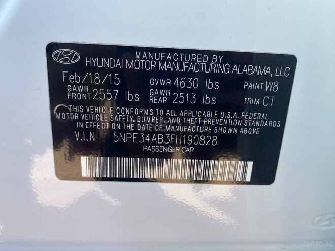 Hyundai Sonata 2015, 152,888 km - 2.0 l - Bakı