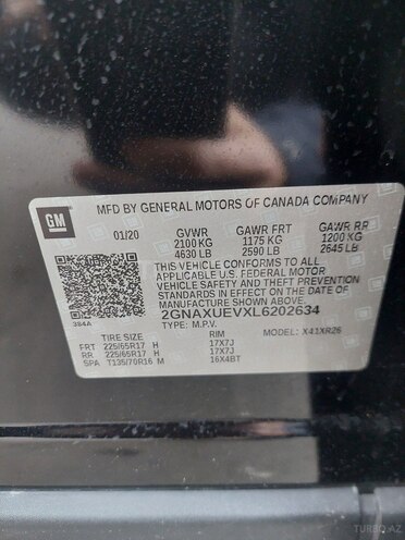 Chevrolet Equinox 2020, 213,000 km - 1.5 l - Bakı