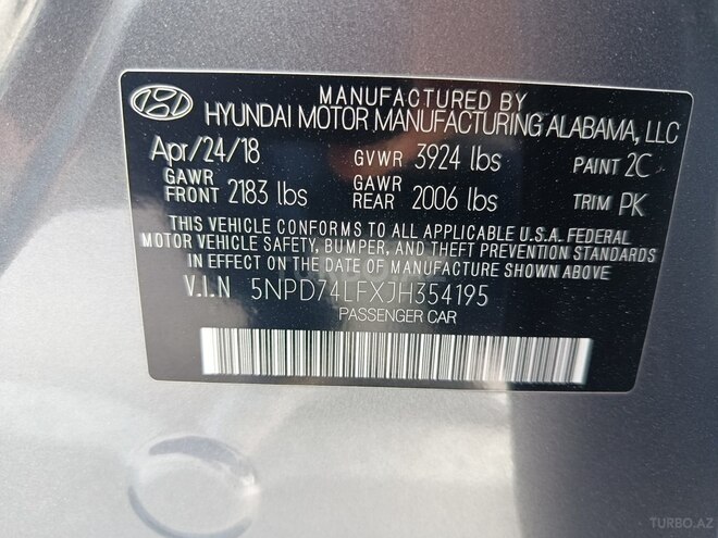 Hyundai Elantra 2018, 233,000 km - 2.0 л - Bakı