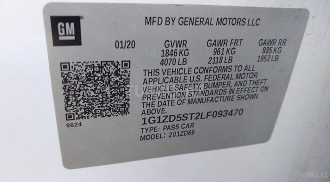Chevrolet Malibu 2020, 212,000 km - 1.5 л - Gəncə