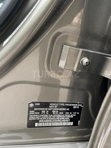 BMW 330 2017, 83,000 km - 2.0 l - Bakı