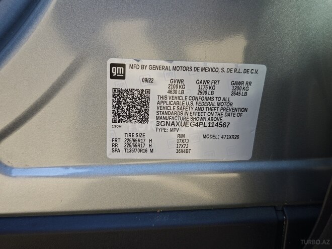 Chevrolet Equinox 2022, 48,000 km - 1.5 l - Gəncə