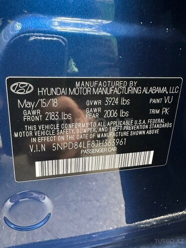 Hyundai Elantra 2018, 100,000 km - 2.0 л - Bakı