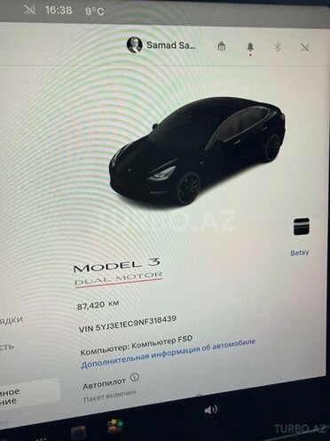 Tesla Model 3 2022, 89,000 km - 0.0 l - Bakı