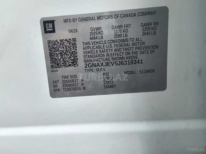 Chevrolet Equinox 2018, 100,300 km - 1.5 л - Bakı