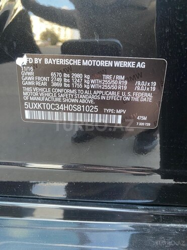 BMW X5 2016, 116,126 km - 2.0 l - Bakı